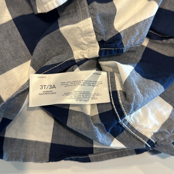 Oshkosh Bgosh Plaid Button Down Shirt Size 3T - Picture 3 of 4